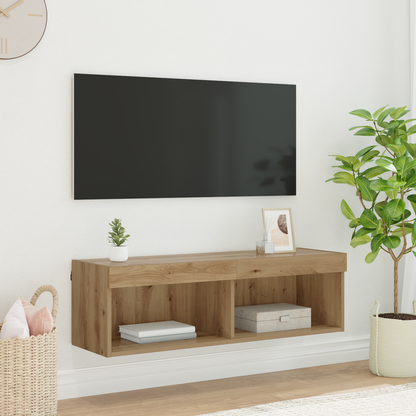 TV Wall Cabinet Artisan Oak 100 x 30 x 30 cm Engineered Wood