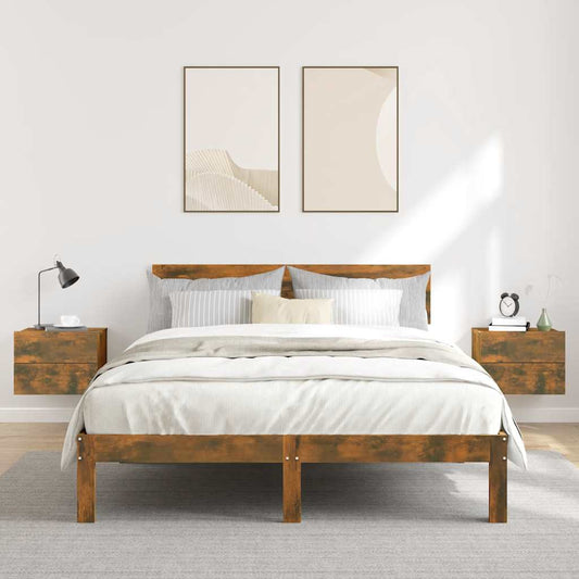Bedside Cabinets 2 pcs Smoked Oak 40x30x30 cm Engineered Wood