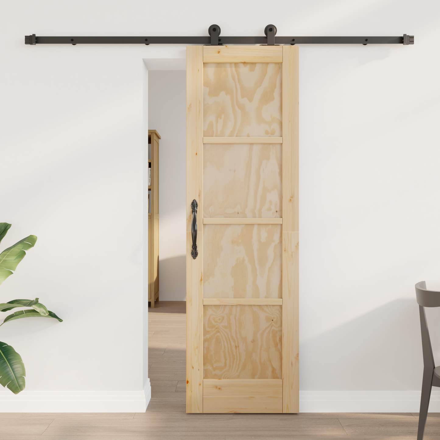 Sliding Door ORKDAL Natural 61 x 198.5 cm Solid Pine Wood