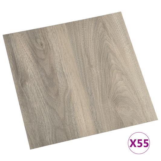 Flooring Planks 5.11 m² 55 pcs PVC Wood color