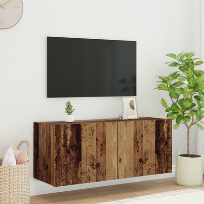 TV Wall Cabinet Old Wood 100 x 35 x 41 cm Engineered Wood