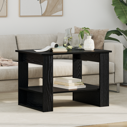 Coffee Table Black Oak 72 x 50 x 50 cm Engineered Wood