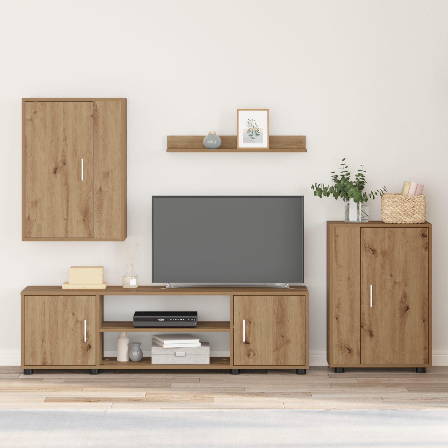 TV Cabinet Set Artisan Oak Engineered wood