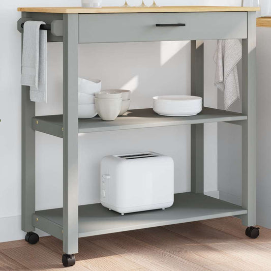 Kitchen Trolley "MONZA" 84x40x88,5 cm Solid Wood Pine