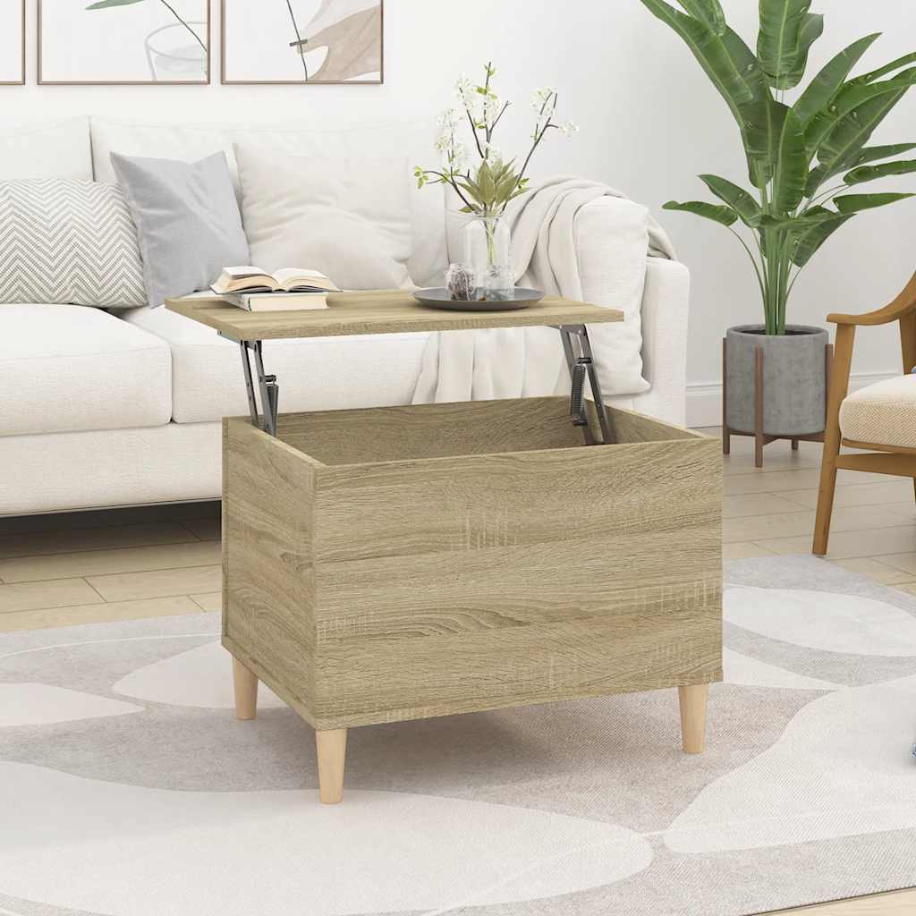 Coffee Table Sonoma Oak 60x44,5x45 cm Engineered Wood