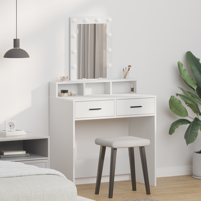 Dressing Table White 79 x 41 x 140 cm Engineered Wood