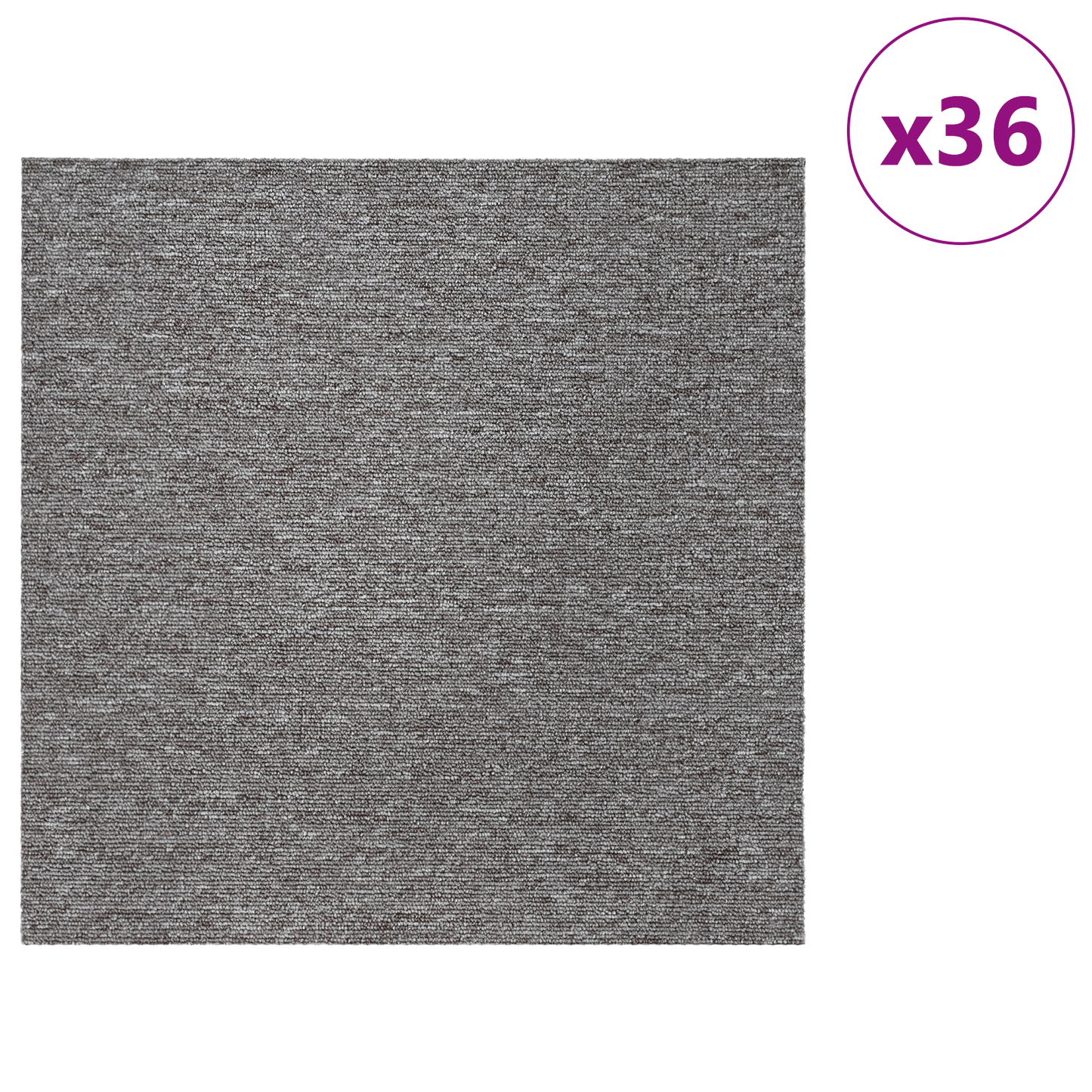 Carpet Tile Brown 50 x 50 cm 36 pcs PP and Bitumen