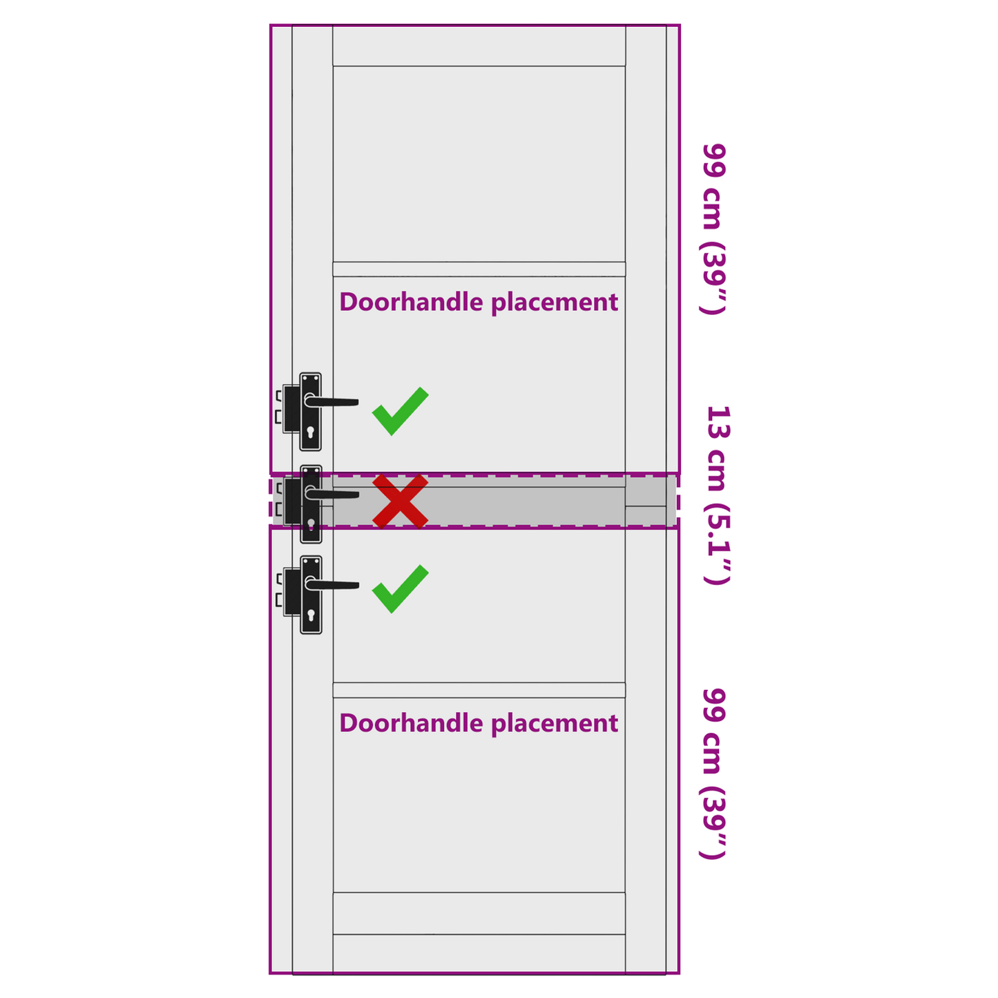 Interior Door White 83 x 211 cm Plywood