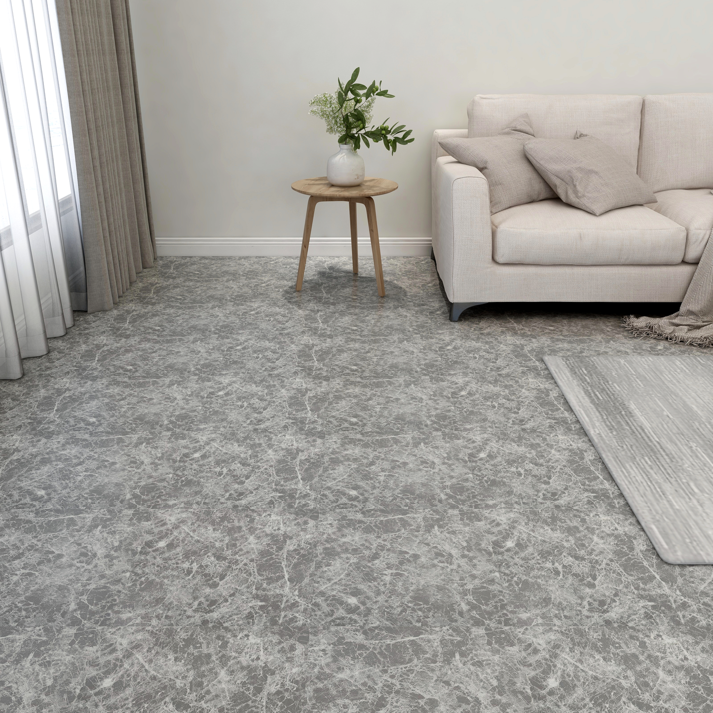 Flooring Planks 5.11 m² 55 pcs PVC Grey
