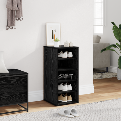 Shoe Cabinet Black Oak 32 x 35 x 70 cm Engineered Wood