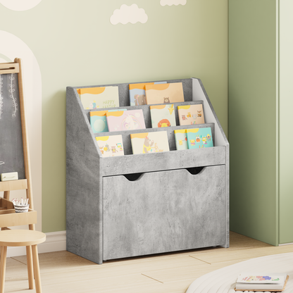 Kids Bookshelf Concrete Grey 60 x 29.5 x 69 cm Engineered Wood
