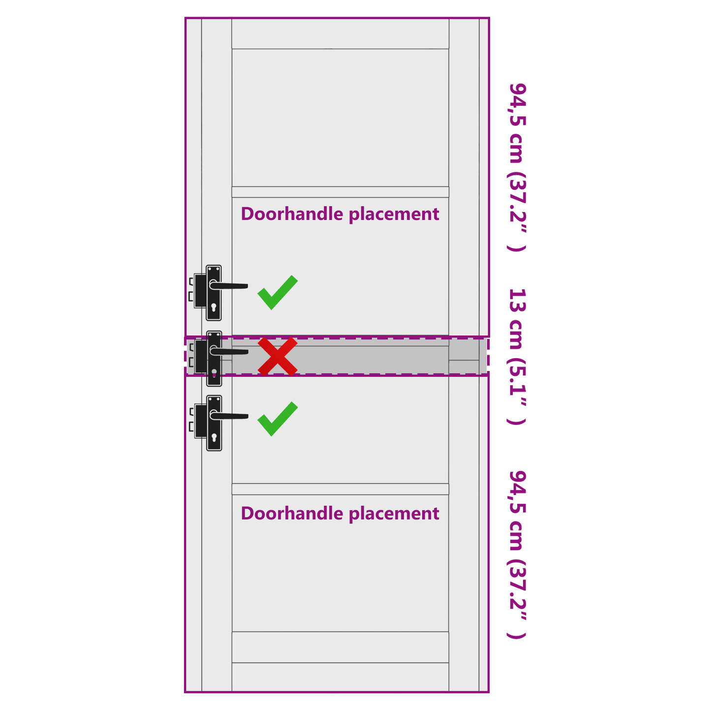 Interior Door White 83 x 202 cm Plywood