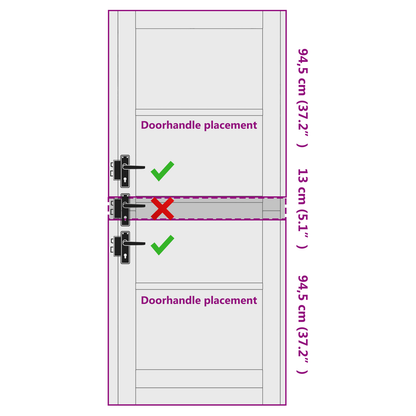 Interior Door White 83 x 202 cm Plywood