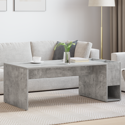 Coffee Table Concrete Grey 101.5 x 50 x 37 cm Engineered Wood