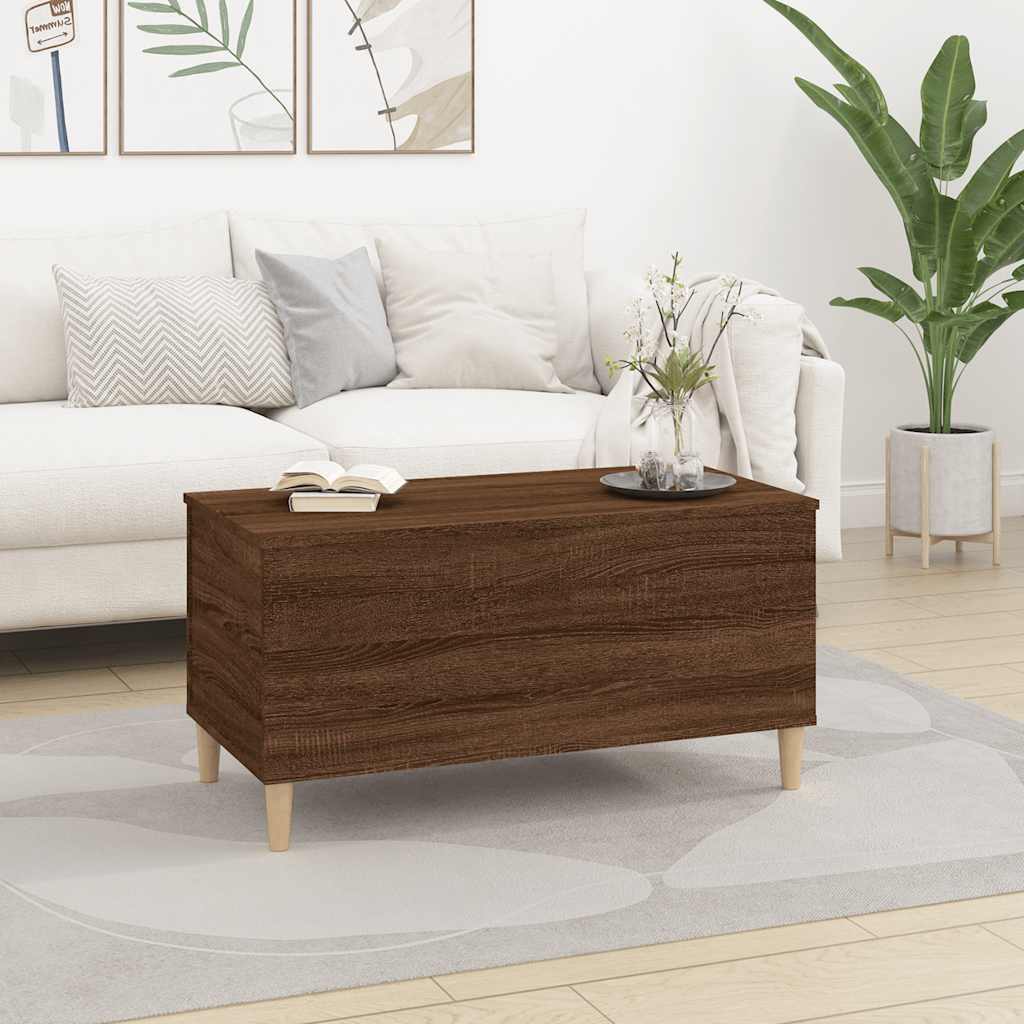 Coffee Table Brown Oak 90x44,5x45 cm Engineered Wood