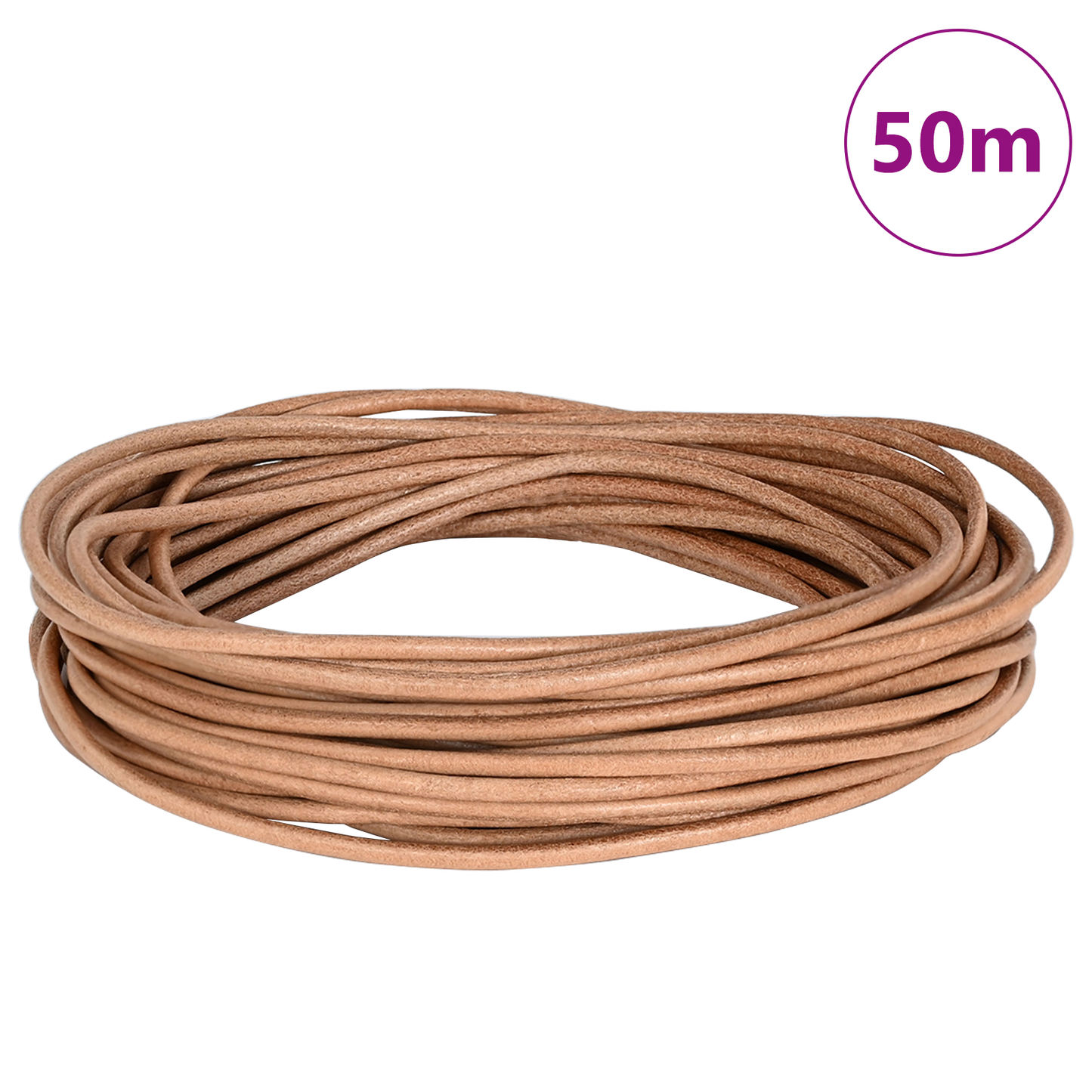 Leather Cord Brown Ø3 mm x 50 m Leather