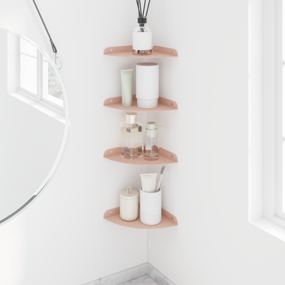 Floating Shelf with Shelf 4 pcs Pink 18 x 18 x 2 cm