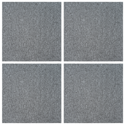Carpet Tile Light Grey 50 x 50 cm 4 pcs PP and Bitumen