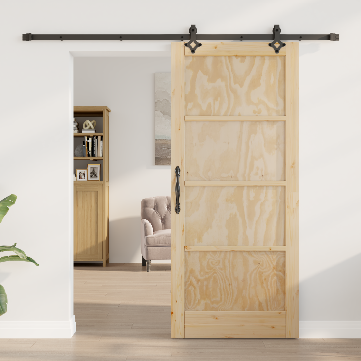 Sliding Door ORKDAL Natural 86 x 198.5 cm Solid Pine Wood