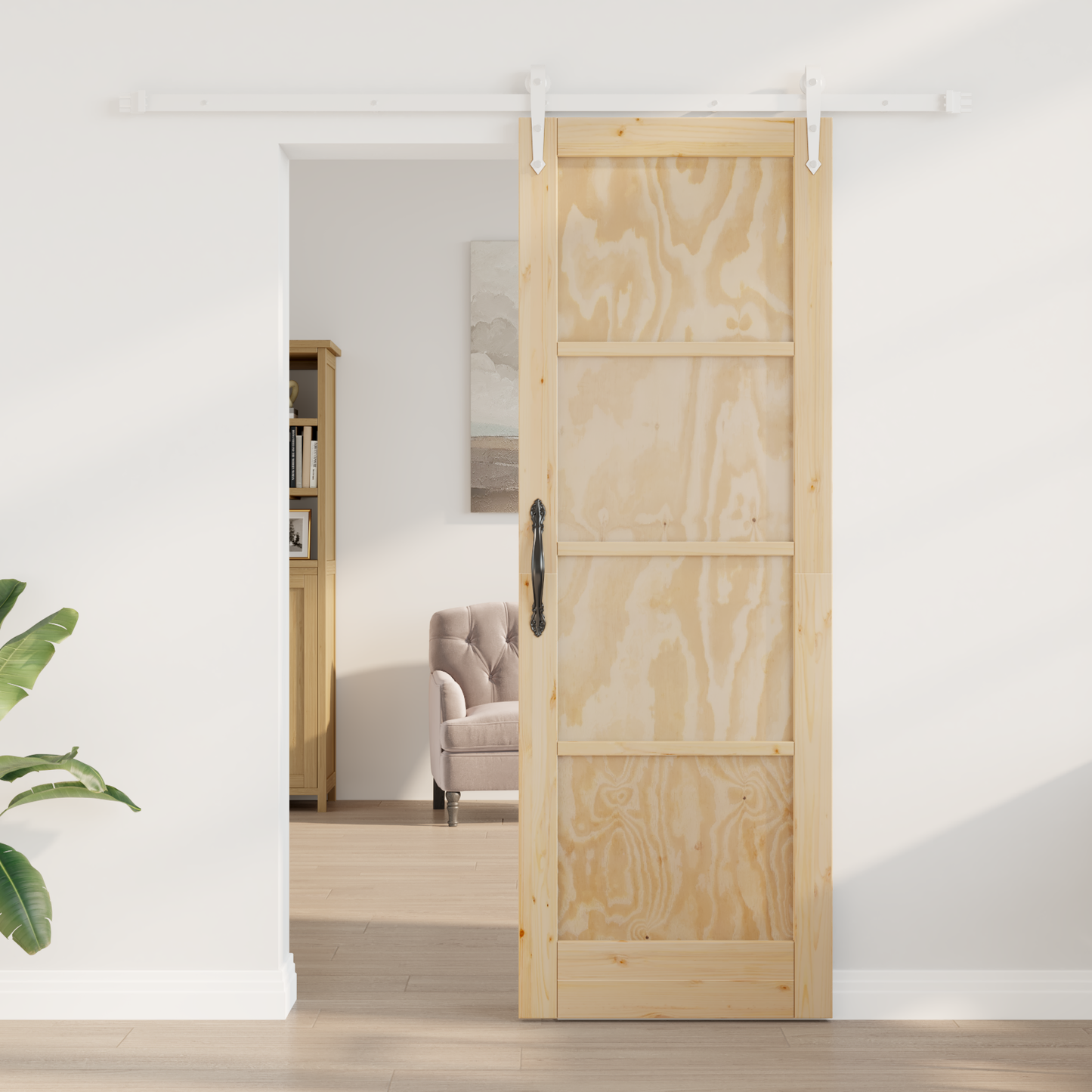 Sliding Door ORKDAL Natural and White 73.5 x 211 cm