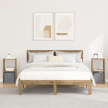 Bedside Table 2 pcs Artisan Oak 30.5 x 27 x 59.5 cm