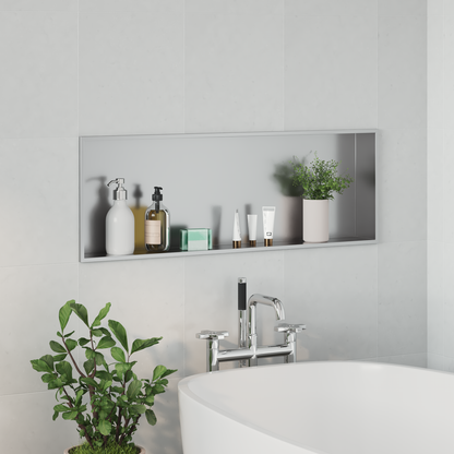 Shower Niche Silver 90 x 30 x 9.5 cm Stainless Steel