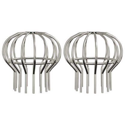 Gutter Leaf Guard 2 pcs Silver 110 mm Stainless Steel