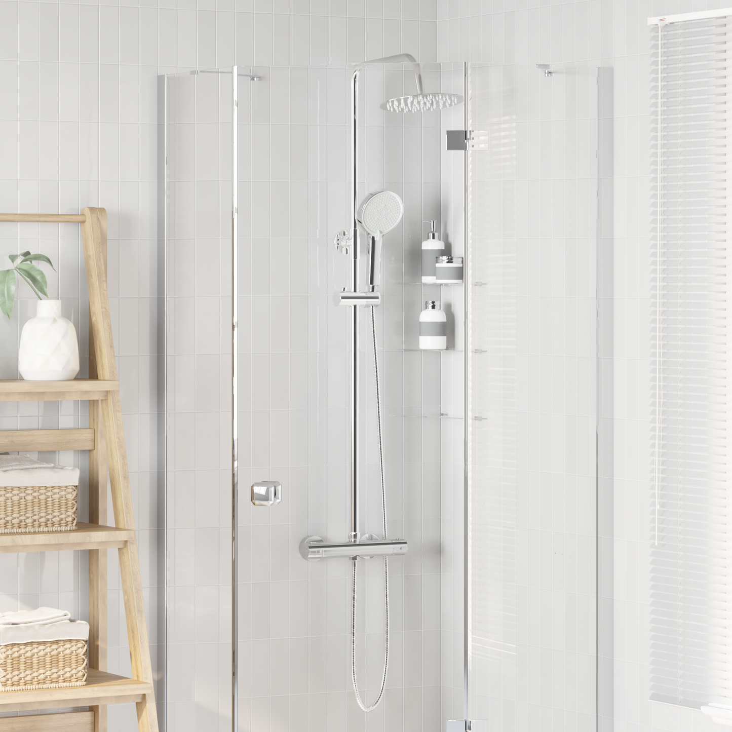 Thermostatic Shower System Set Chrome SS201