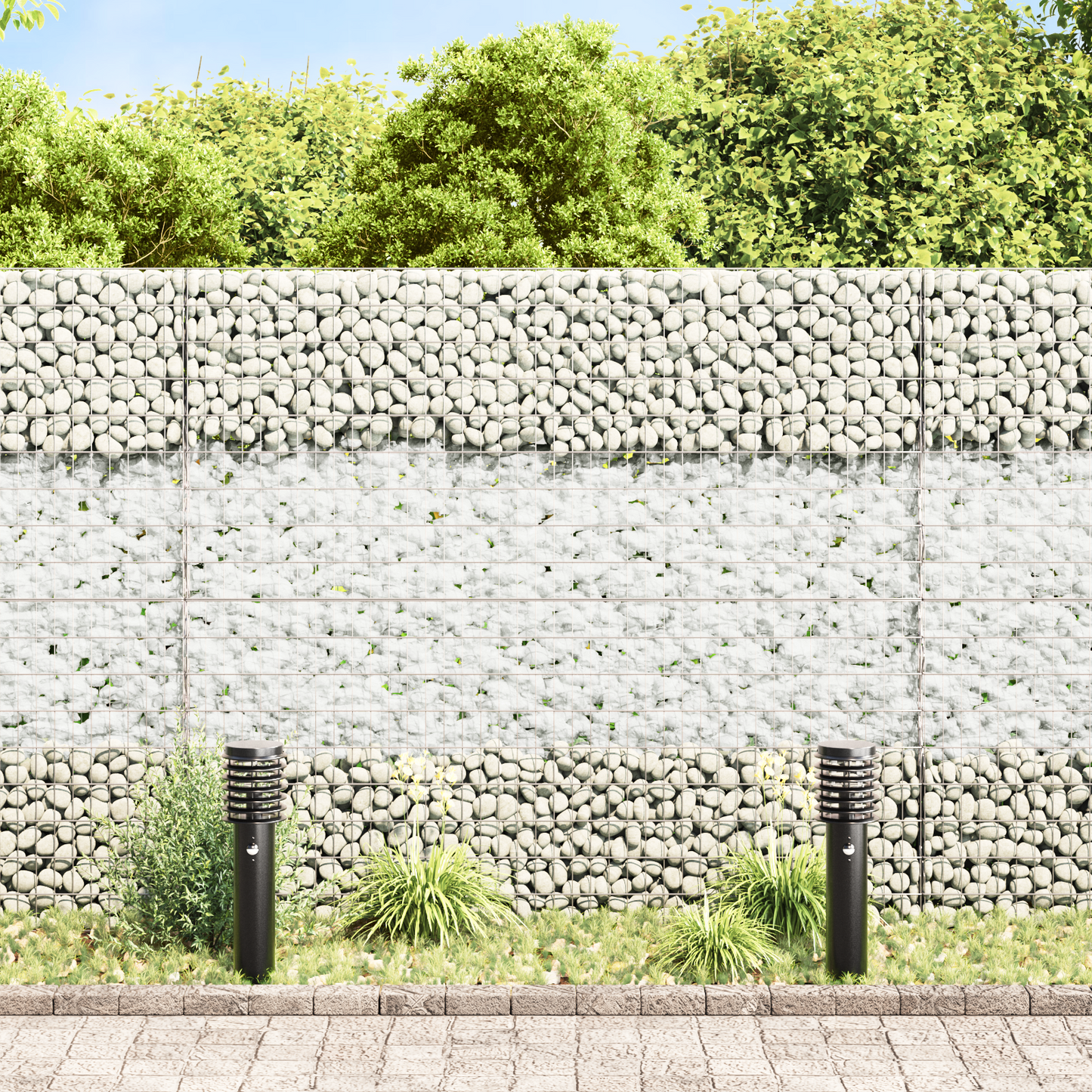 Garden Stones White 12 cm Glass