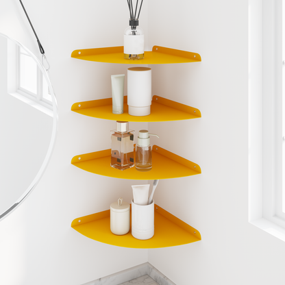 Floating Shelf with Shelf 4 pcs Mustard Yellow 30 x 30 x 2 cm