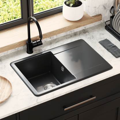 Sink Black 670 x 460 mm Granite