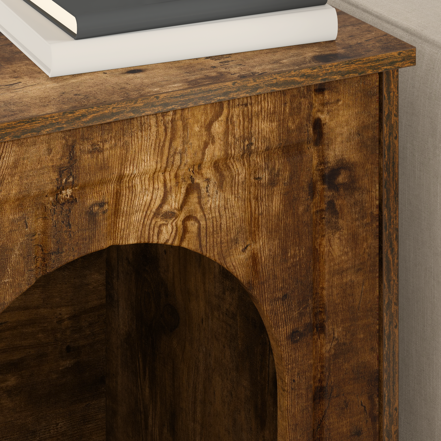 Cat House Smoked Oak 53 x 52 x 62 cm Engineered Wood
