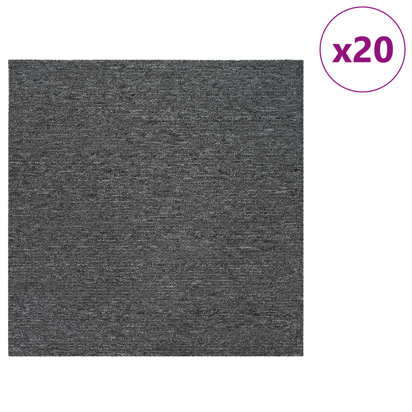 Carpet Tile Medium Grey 50 x 50 cm 20 pcs PP and Bitumen