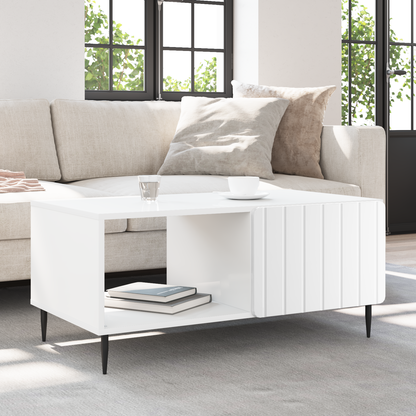 Coffee Table White 90 x 50 x 40 cm Engineered Wood