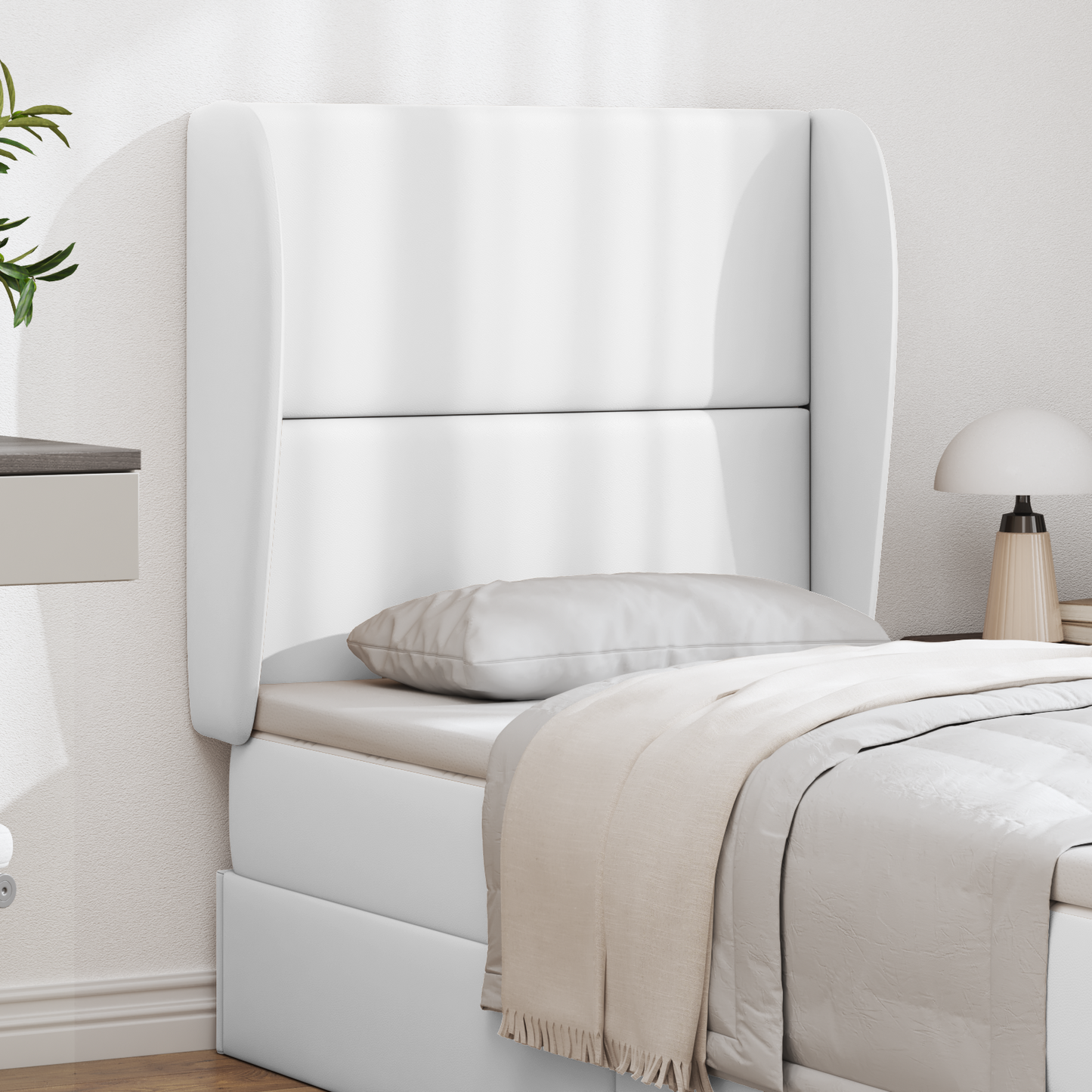 Headboard Ear White 80 x 23 x 6 cm PVC
