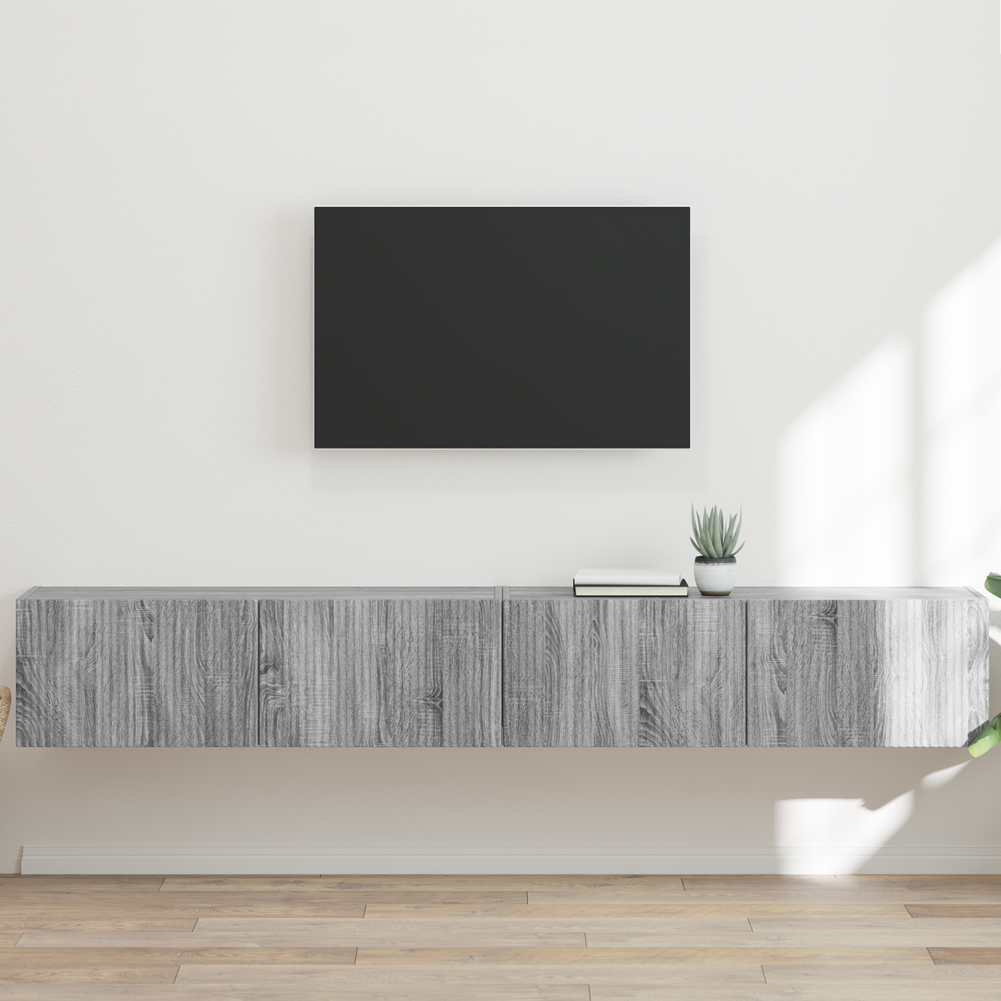 TV Wall Cabinet 2 pcs Grey Sonoma 98 x 31 x 29.5 cm