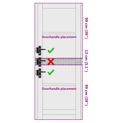 Interior Door White 78 x 211 cm Plywood
