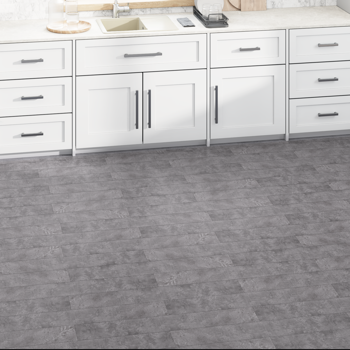 Flooring Planks 36 pcs Concrete Grey 5.02 m² PVC