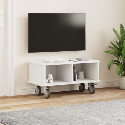 TV Stand White 68.5 x 35 x 35 cm Engineered Wood