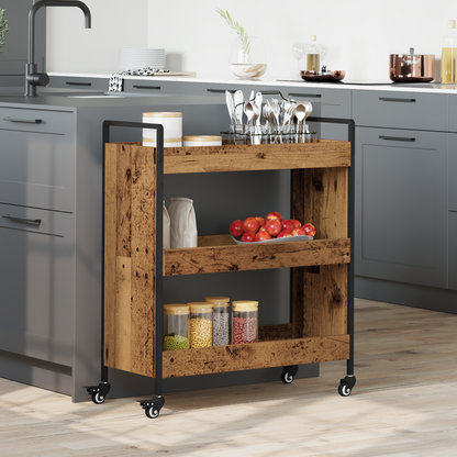 Kitchen Trolley Old Wood 70 x 30 x 82 cm Engineered Wood