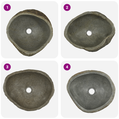 Riverstone basin Light Grey 45 x 35 x 15 cm River Stone