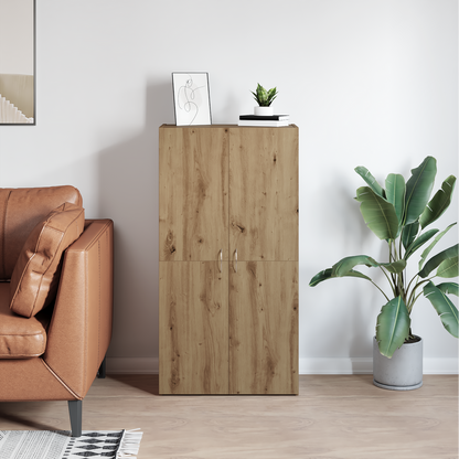 Office Cabinet Artisan Oak 60 x 32 x 115 cm Engineered Wood
