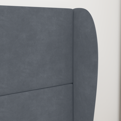 Headboard Ear Dim Grey 80 x 23 x 6 cm Velvet
