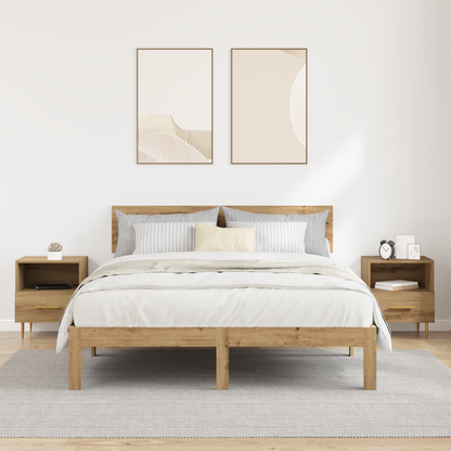 Bedside Table 2 pcs Brown 40 x 35 x 47.5 cm Engineered Wood