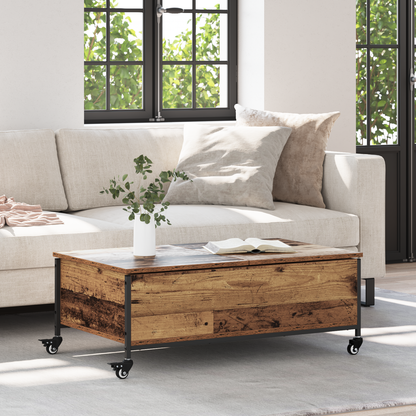 Coffee Table Old Wood 91 x 55 x 32 cm Engineered Wood