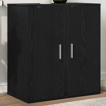 Shoe Cabinets 2 pcs Black Oak 32x35x70 cm Engineered Wood