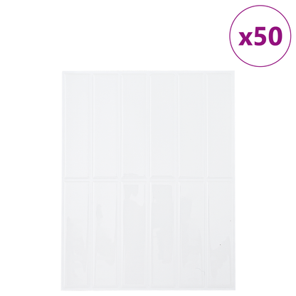 Rectangular Tile 50 pcs White 29 x 23 x 0.08 cm