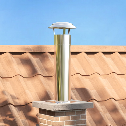 Chimney Head Extension Silver 26 x 26 x 50 cm Stainless Steel