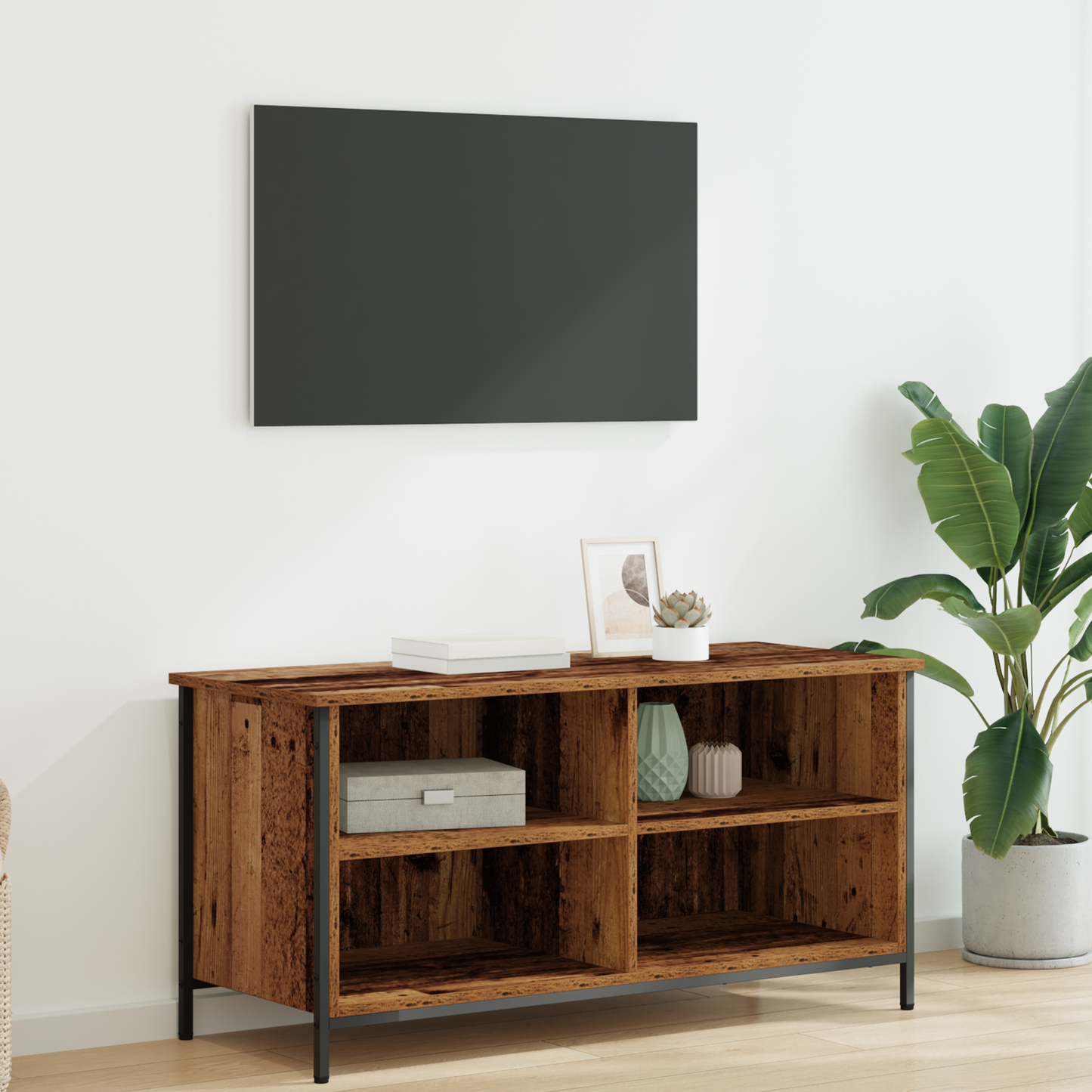 TV Cabinet Old Wood 100 x 40 x 50 cm Engineered Wood