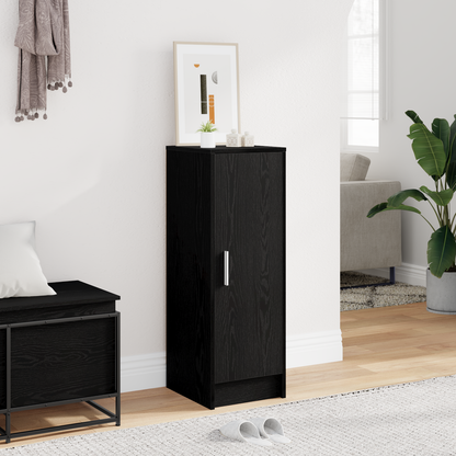 Shoe Cabinet Black Oak 32 x 35 x 92 cm Engineered Wood
